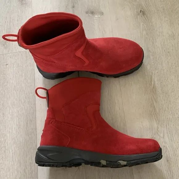LL Bean thinsulate red suede leather boots size 8 1/2 M winter women’s outdoor