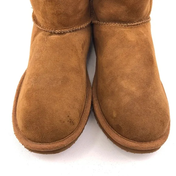 L.L. Bean Wicked Good Brown Suede Sheepskin Winter Boots 11