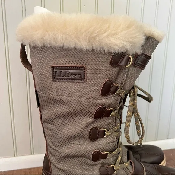 L.L. Bean Woman’s Rangeley Sherpa Insulated PAC Winter Boots Green