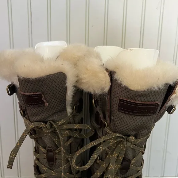 L.L. Bean Woman’s Rangeley Sherpa Insulated PAC Winter Boots Green