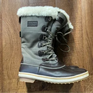 L.L. Bean Woman’s Rangeley Sherpa Insulated PAC Winter Boots Green