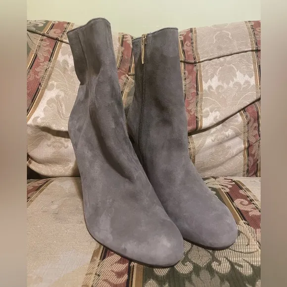 LL BENNETT Nolan Grey Suede Stiletto Ankle Boots. Size 42 EU = 11.5 US Women