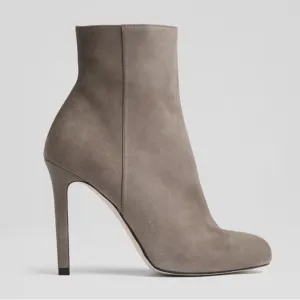LL BENNETT Nolan Grey Suede Stiletto Ankle Boots. Size 42 EU = 11.5 US Women