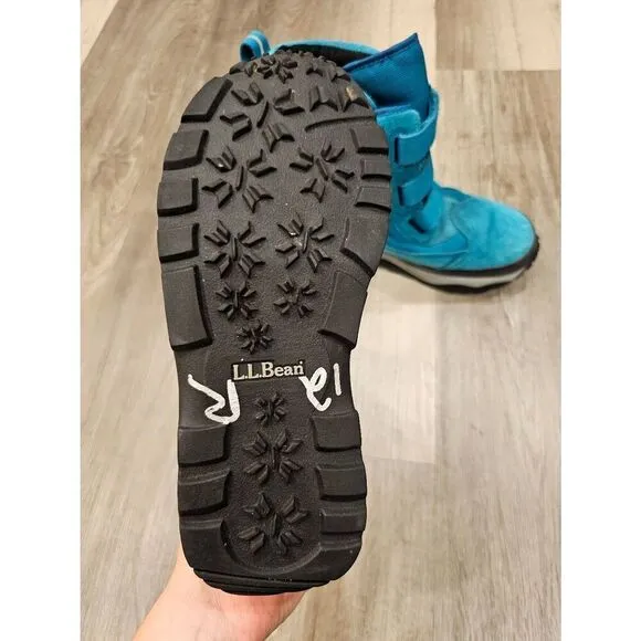 L.L.Bean Turquoise Suede Girls Winter Boots size 5