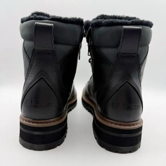 L.L.Bean Womens Camden Hill Boot US 9.5M EU 41 Black Leather Insulated NWOB
