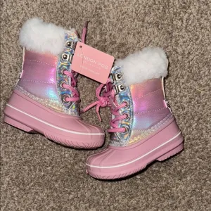 London Fog Pink Iridescent Kids' Boots