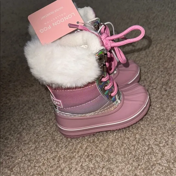 London Fog Pink Iridescent Kids' Boots