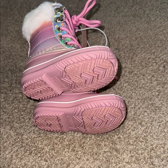 London Fog Pink Iridescent Kids' Boots