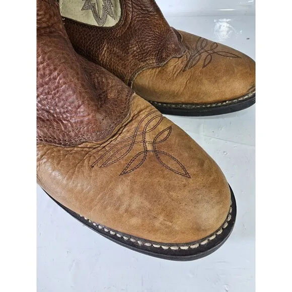 Loredo Men's Sz 13D Embroidered Brown / Ivory Western Boots