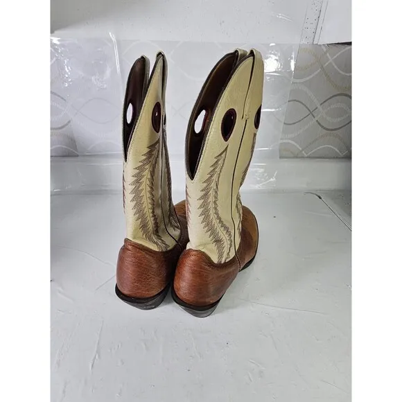 Loredo Men's Sz 13D Embroidered Brown / Ivory Western Boots