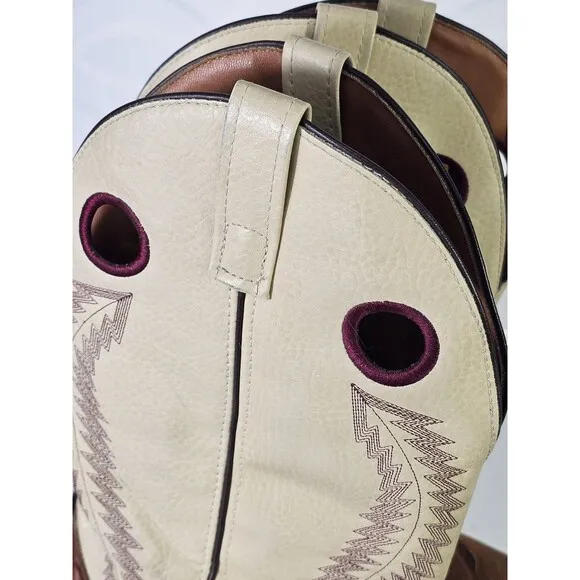 Loredo Men's Sz 13D Embroidered Brown / Ivory Western Boots
