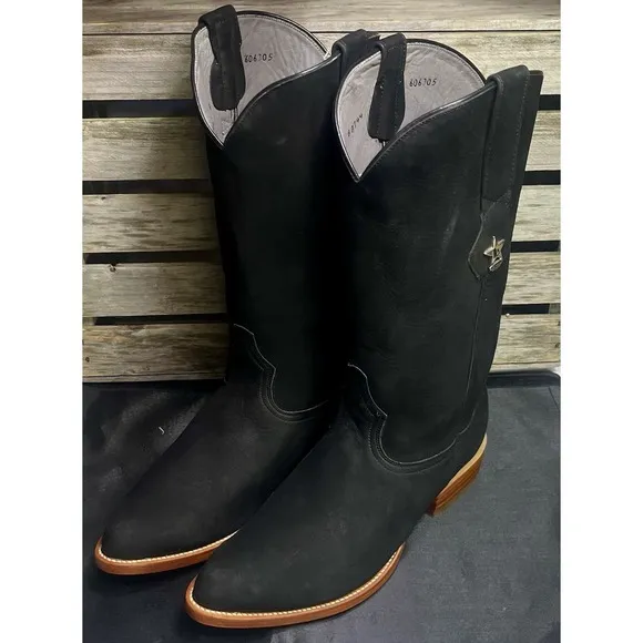 Los Altos Men's Size 10.5 D Genuine Suede Pull On Boots
