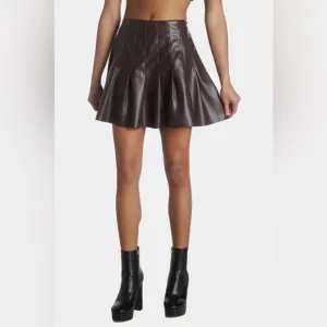 LOST   WANDER Cold Brew Mini Skirt  in Dark Brown Size S NWOT