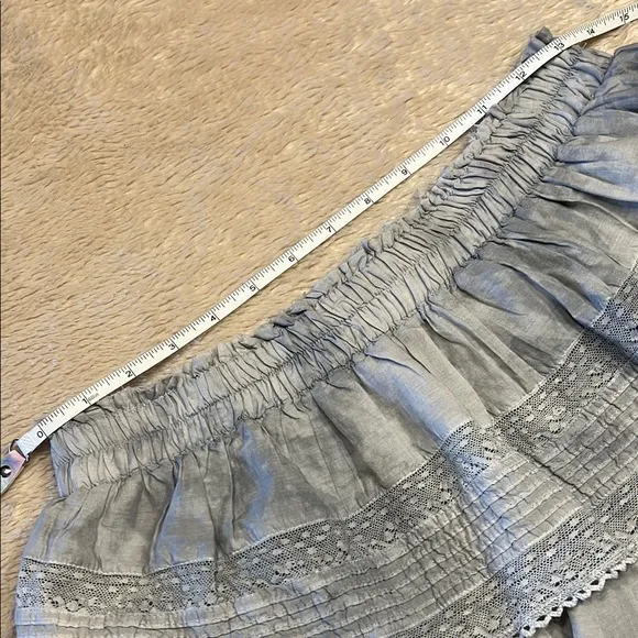 LOVESHACKFANCY Ruffle Cotton Miniskirt