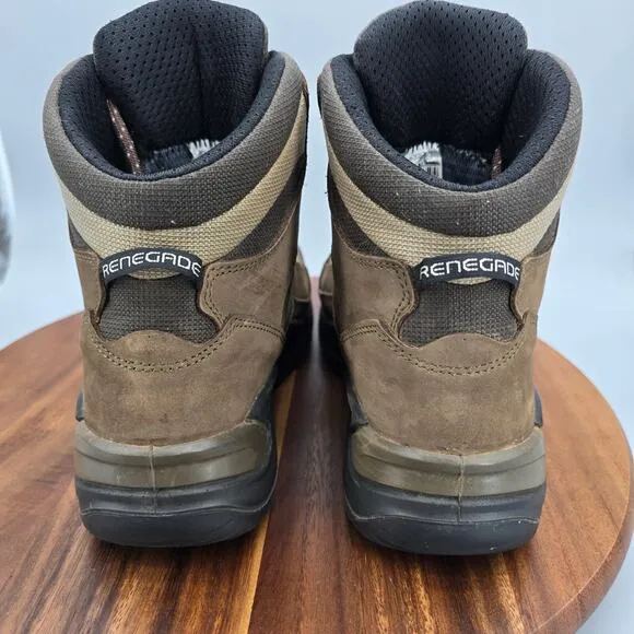 Lowa Renegade Mid GTX Boots Men 8.5 Wide Brown Leather Outdoor Hiking Waterproof