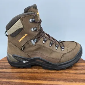 Lowa Renegade Mid GTX Boots Men 8.5 Wide Brown Leather Outdoor Hiking Waterproof