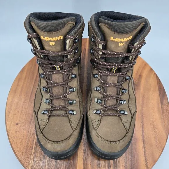 Lowa Renegade Mid GTX Boots Men 8.5 Wide Brown Leather Outdoor Hiking Waterproof