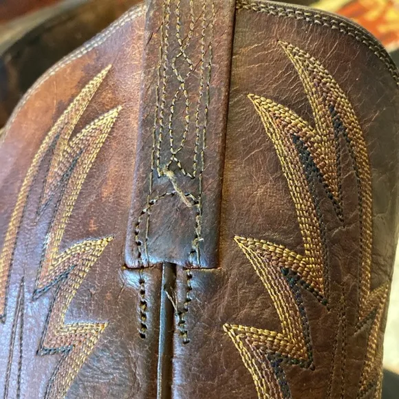 Lucchese 1883 Boots Mad Dog Goat Snip Toe Women Brown Dance Leather