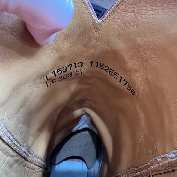Lucchese Classic handmade Men brown leather cowboy boots, size 11.5