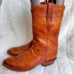 Lucchese Classic handmade Men brown leather cowboy boots, size 11.5