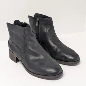 Lucky Brand Pedera Ankle Boots, Black Leather, Women's 8.5