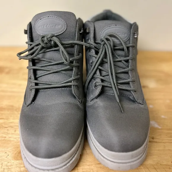 Lugz Gray Boots Sturdy Lace-Up Design
