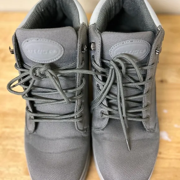 Lugz Gray Boots Sturdy Lace-Up Design