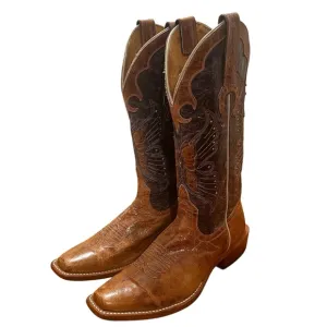 Macie Bean Women 8.5M Brown Leather Embroidered Western Cowgirl Cowboy Boots