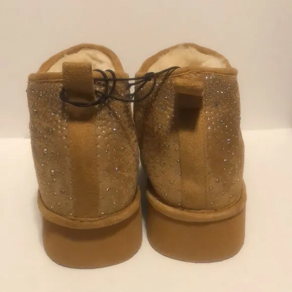 Madden Girl G-Bondhr Sparkling Tan Platform Booties