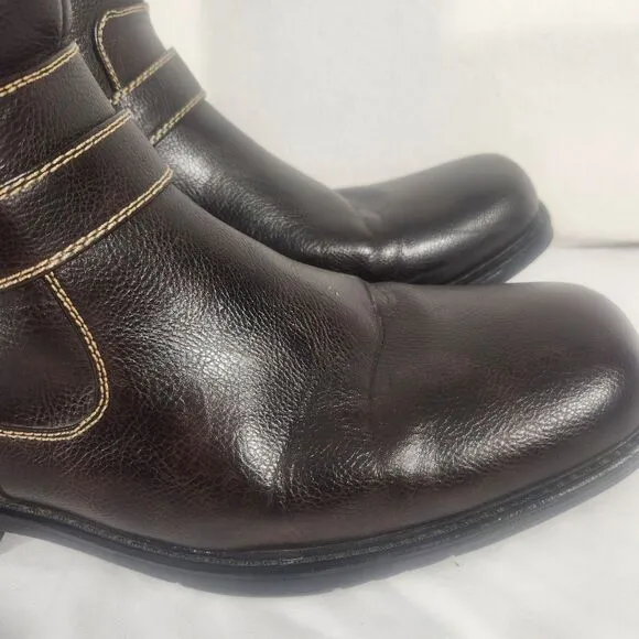 MADDEN Mens Brown  FRAVE M-FRAVE ANKLE Boots  SIDE ZIPPER  Size 13M Dress Boot