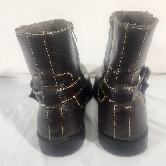 MADDEN Mens Brown  FRAVE M-FRAVE ANKLE Boots  SIDE ZIPPER  Size 13M Dress Boot