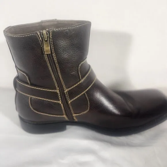 MADDEN Mens Brown  FRAVE M-FRAVE ANKLE Boots  SIDE ZIPPER  Size 13M Dress Boot