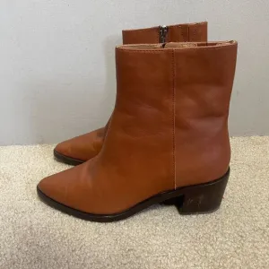 Madewell Boots Women 9 Warm Cinnamon Darcy Pointed Ankle Classic Minimalist