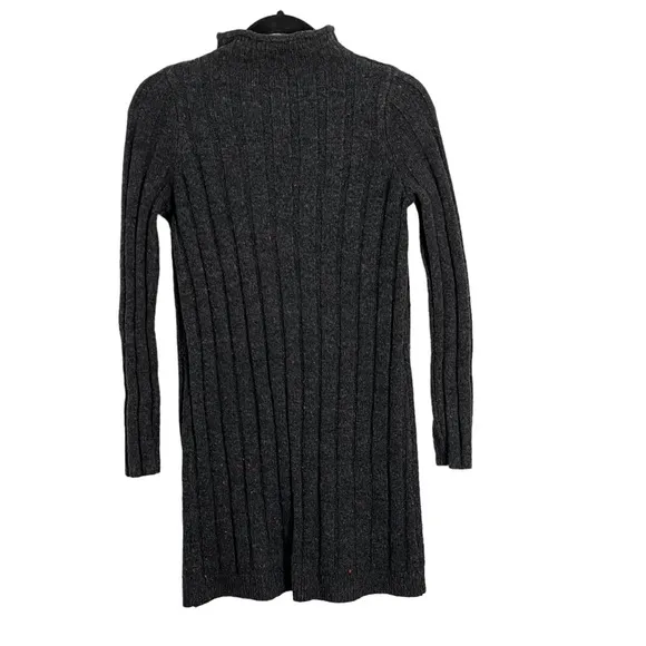 MADEWELL DONEGAL CHARCOAL GRAY ROLLED MOCKNECK SWEATER DRESS SIZE XS