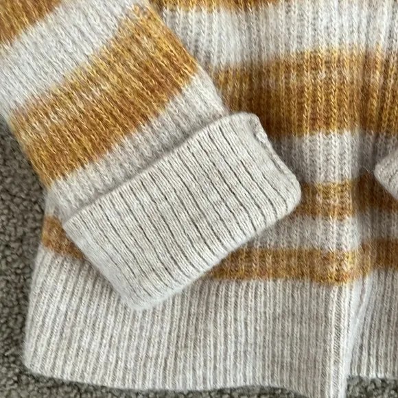 Madewell Gold Striped Wool Sweater, NWOT