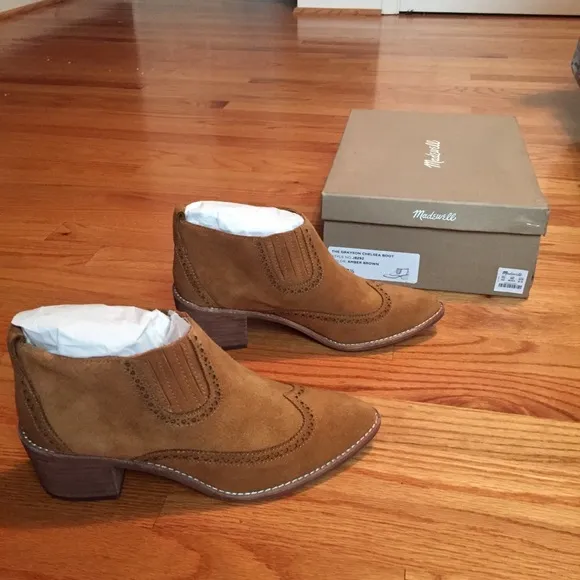 Madewell The Grayson Brogue Chelsea Boot