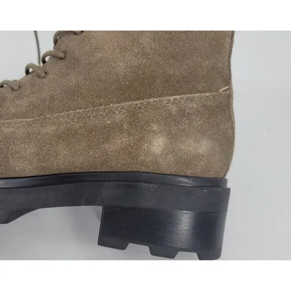 Madewell The Shelton Lace-Up Boot in Burnt Olive