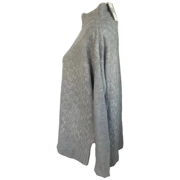 MAG By Magaschoni Women's Gray Designer Acrylic Turtleneck Pullover Sweater Sz M
