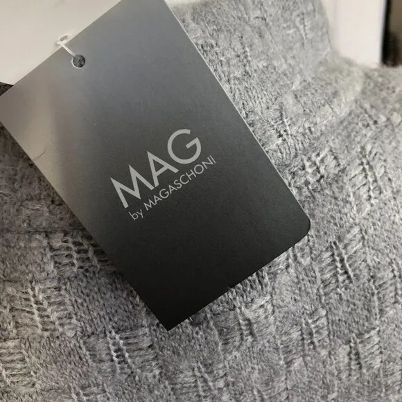 MAG By Magaschoni Women's Gray Designer Acrylic Turtleneck Pullover Sweater Sz M