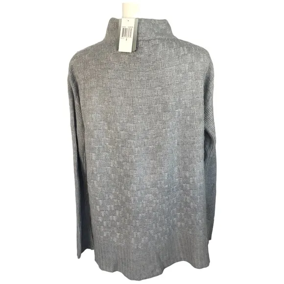 MAG By Magaschoni Women's Gray Designer Acrylic Turtleneck Pullover Sweater Sz M