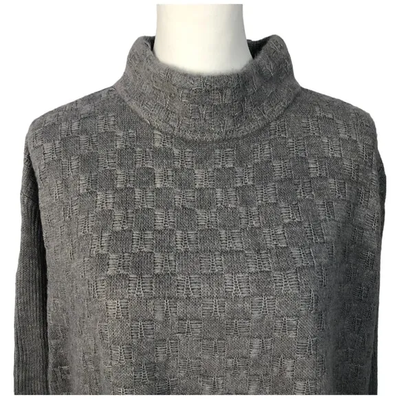MAG By Magaschoni Women's Gray Designer Acrylic Turtleneck Pullover Sweater Sz M