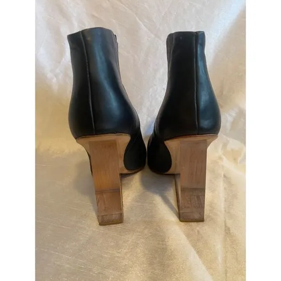 Maison Martin Margiela xH&amp;M Women Sz 6.5 EU37 Black Plexiglass Wedge Ankle Boots