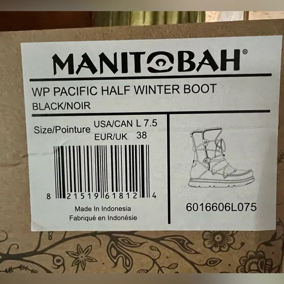 MANITOBAH Pacific Half Winter Boot Women's Size 7.5 NWT