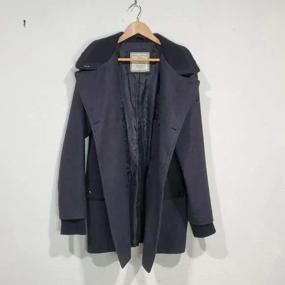 Marc Ecko Cut Sew Young Men's Black Peacoat Size Small