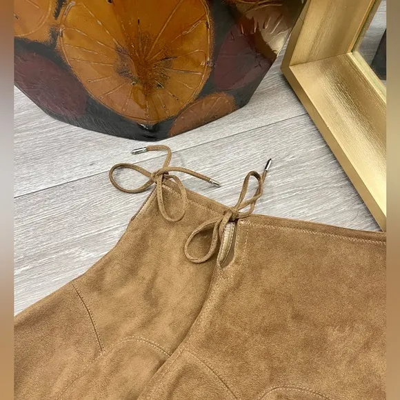 Marc Fisher Comara Over The Knee Pointed Toe Boot Cognac Suede Size 8.5