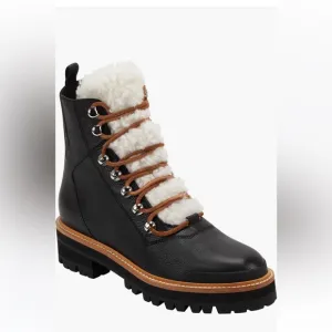 Marc Fisher LTD Izzie genuine shearling lug sole Boot NIB
