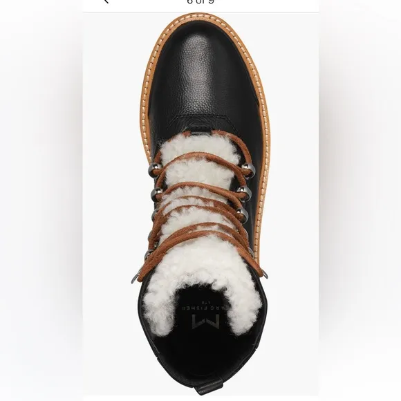 Marc Fisher LTD Izzie genuine shearling lug sole Boot NIB