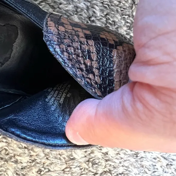Marc Fisher Women’s Dalaran Snakeskin Leather Booties Boots Size 7‎