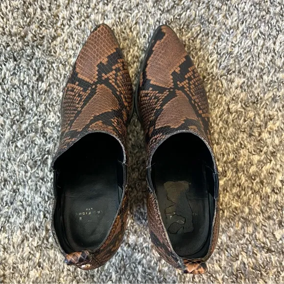 Marc Fisher Women’s Dalaran Snakeskin Leather Booties Boots Size 7‎
