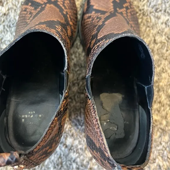 Marc Fisher Women’s Dalaran Snakeskin Leather Booties Boots Size 7‎